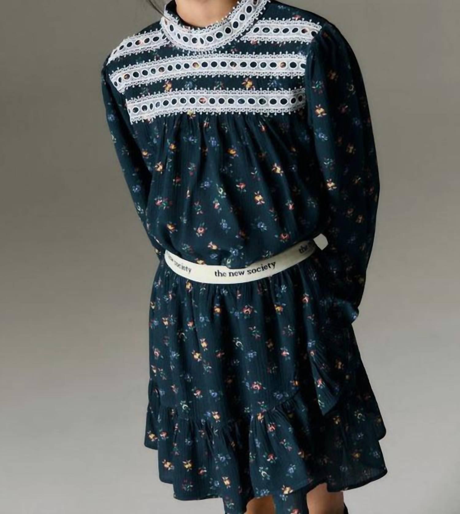 The New Society - Girl's Moon Skirt - blue - bottoms - clothing