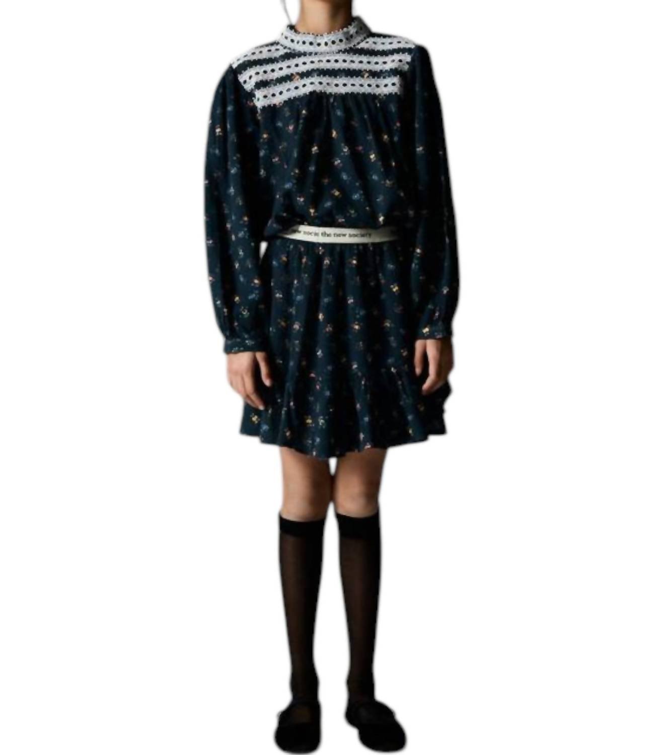 The New Society - Girl's Moon Skirt - blue - bottoms - clothing