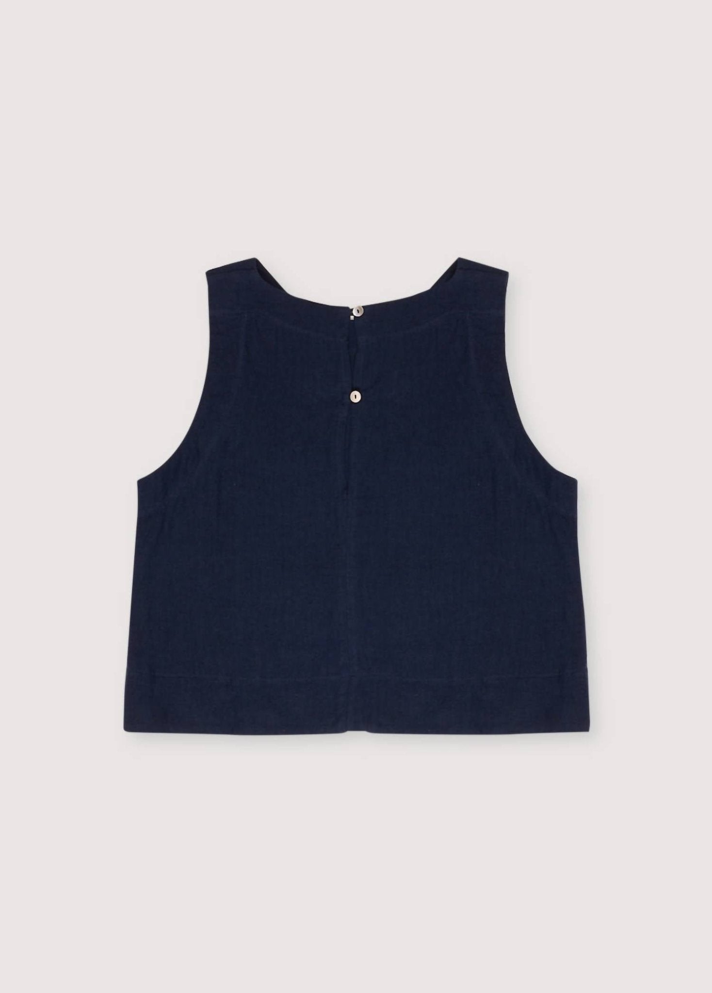 The New Society - Hera Sleeveless Top - blue - clothing - linen