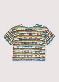 The New Society - Serifos Crochet Top - blue - clothing - cotton