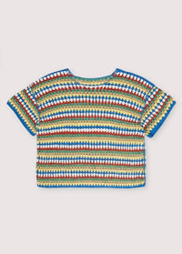 The New Society - Serifos Crochet Top - blue - clothing - cotton
