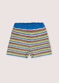 The New Society - Serifos Knit Shorts - blue - clothing - cotton