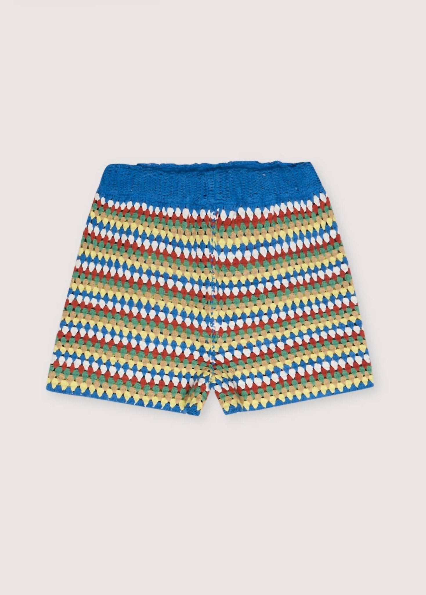 The New Society - Serifos Knit Shorts - blue - clothing - cotton