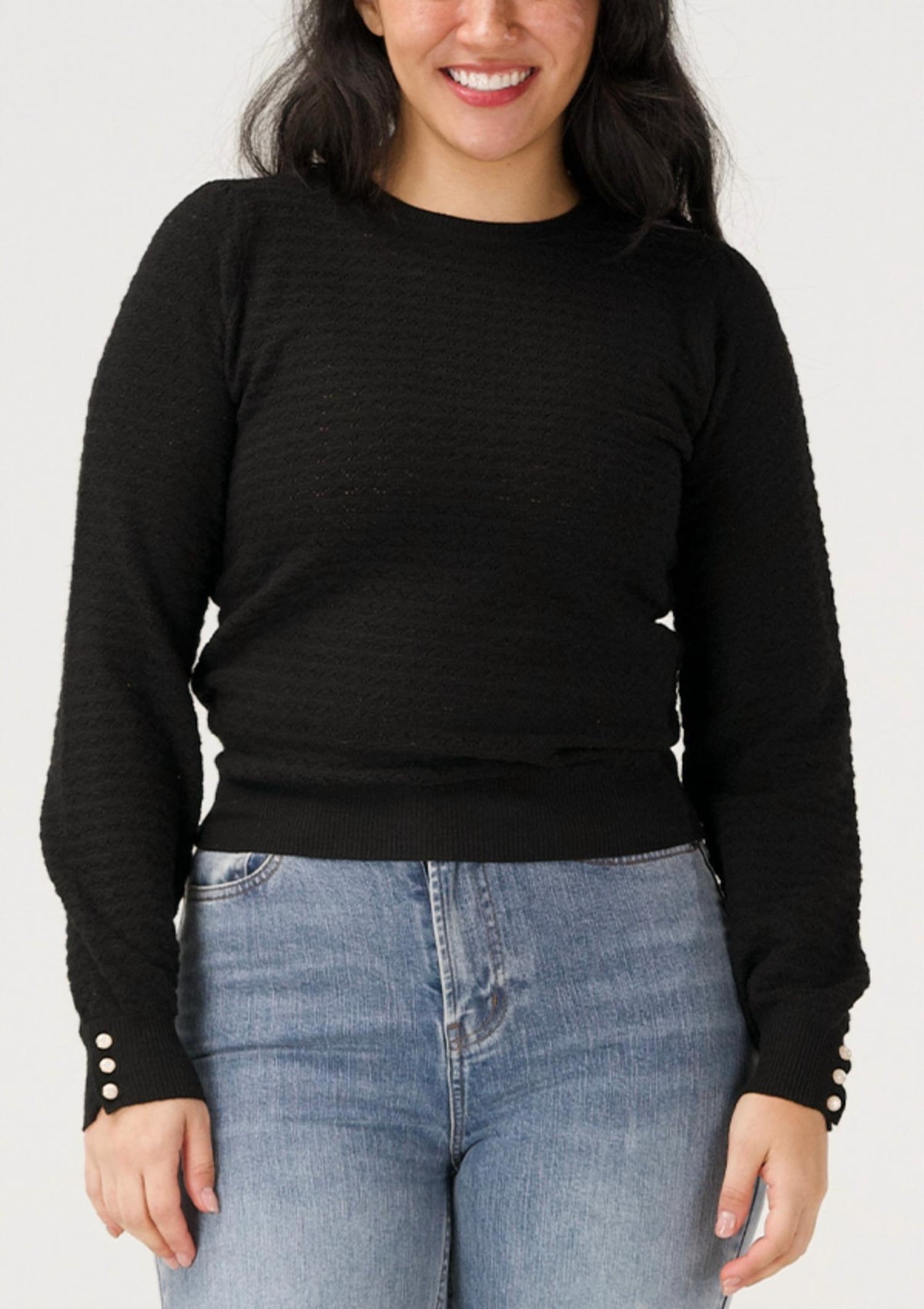 The Normal Brand - Olivia Pointelle Crew Sweater