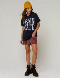 The Original Retro Brand - Retro Penn State Boyfriend Tee - black - clothing - cotton