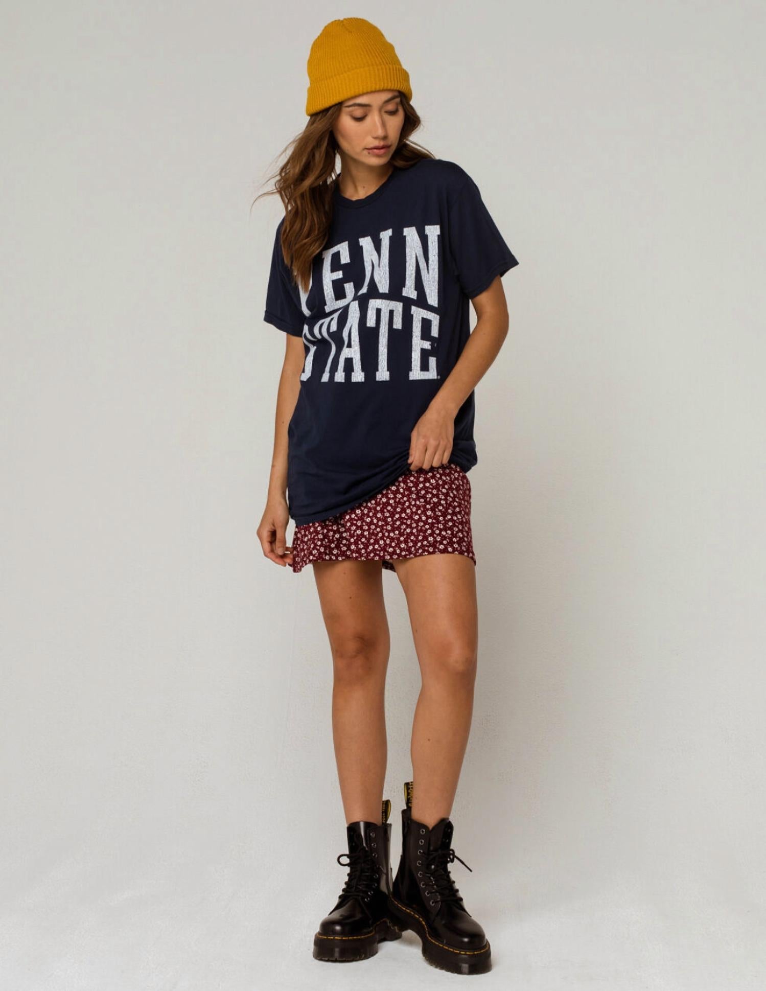 The Original Retro Brand - Retro Penn State Boyfriend Tee - black - clothing - cotton