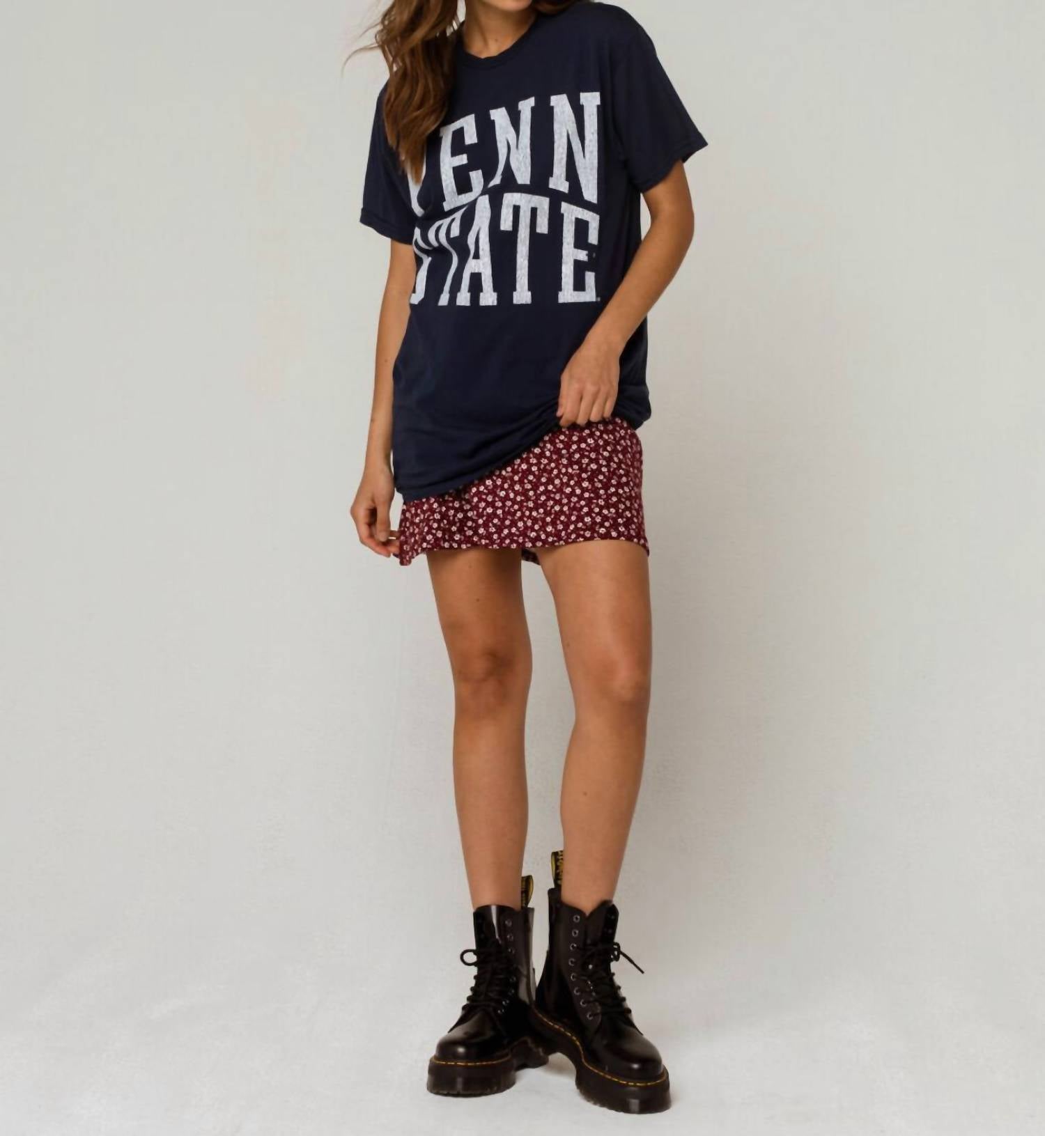 The Original Retro Brand - Retro Penn State Boyfriend Tee - black - clothing - cotton