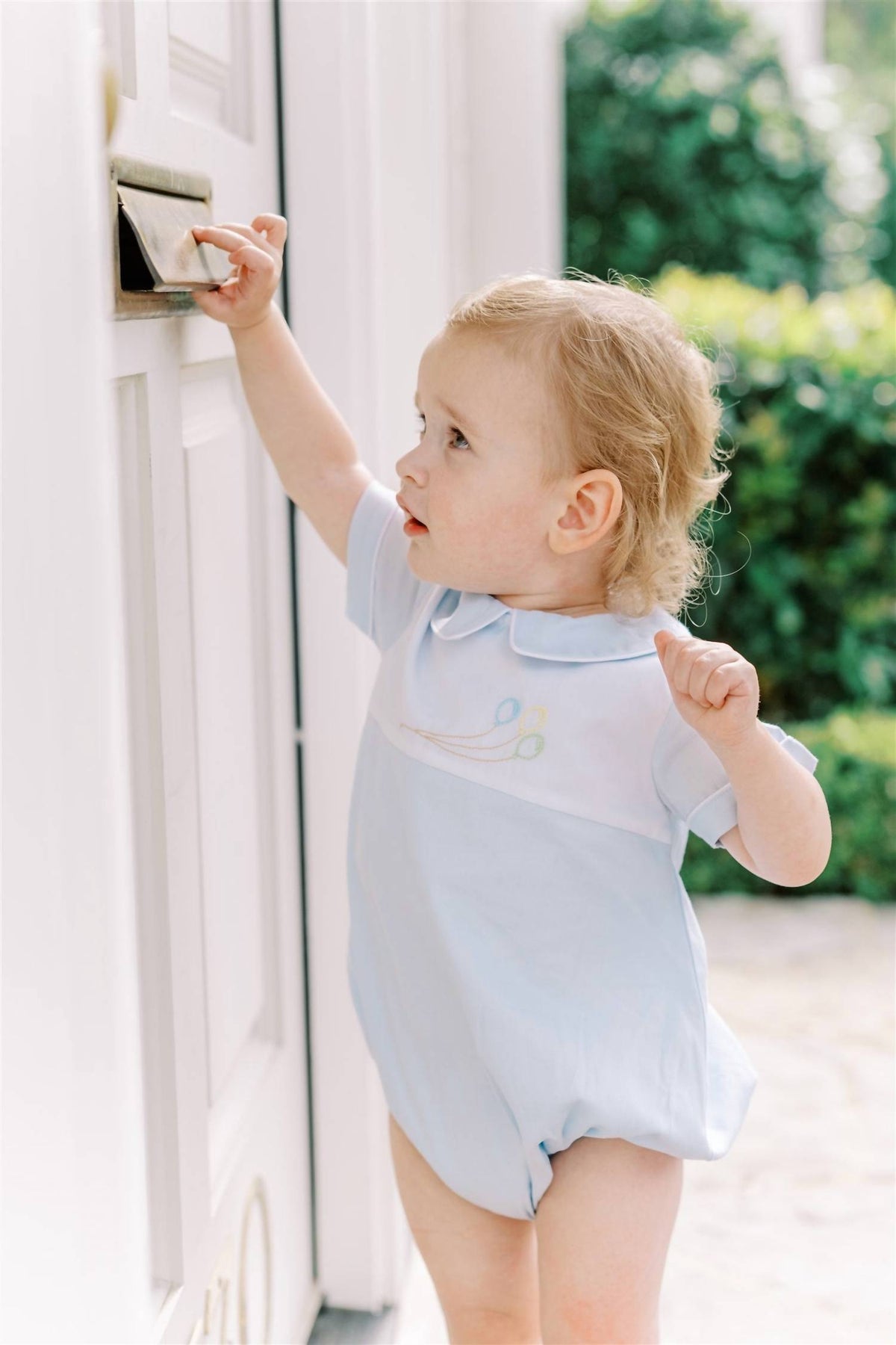 The Proper Peony - Boys Balloons Bubble Romper