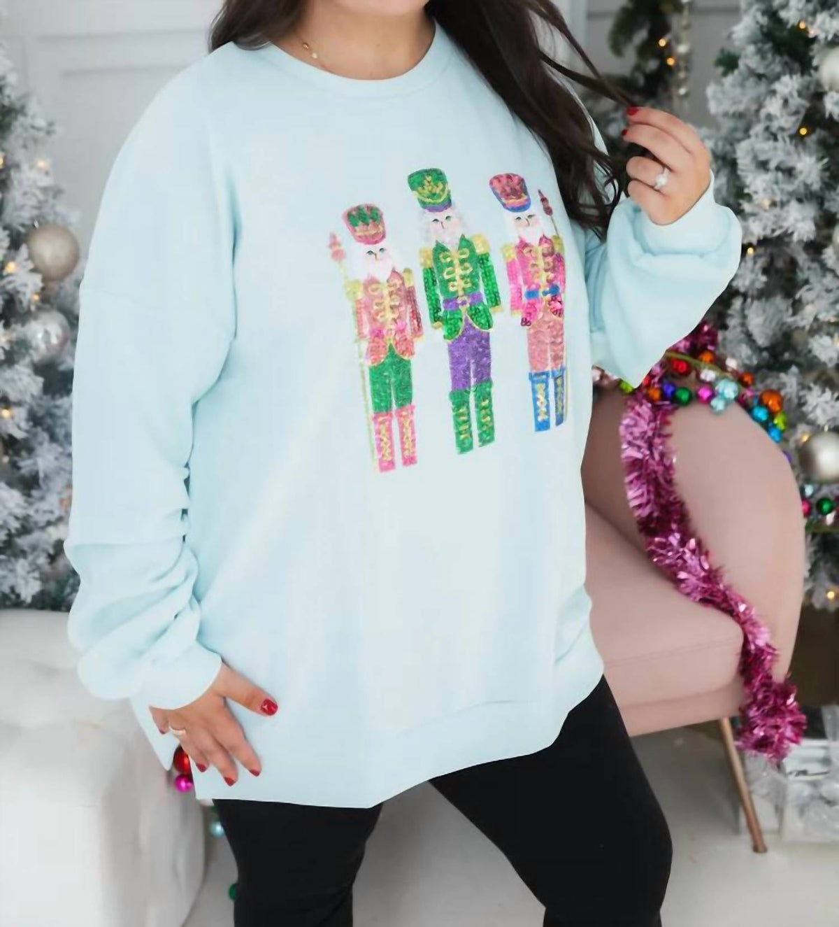 The Royal Standard - Candy Nutcracker Sequin Sweatshirt