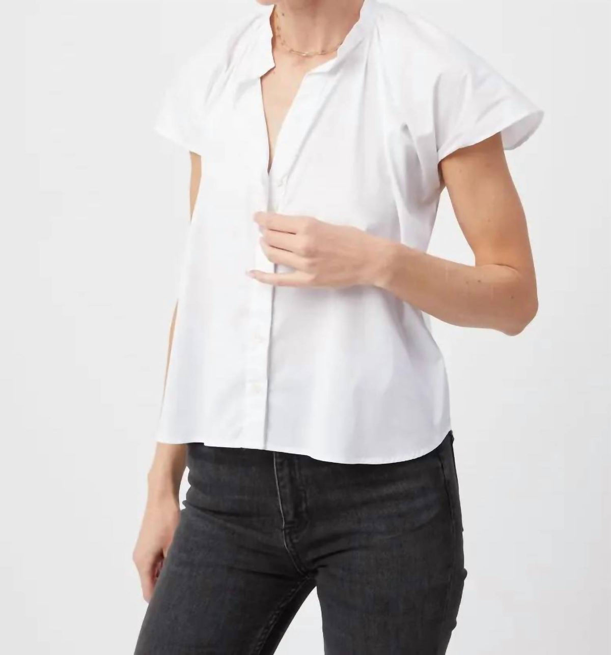 The Shirt - Flutter Shoulder Shirt