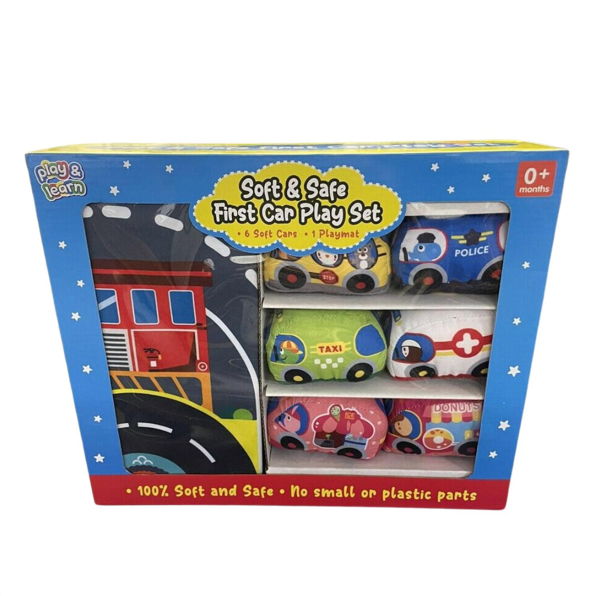 The Toy Box - Kid's Soft & Safe First Car Playset