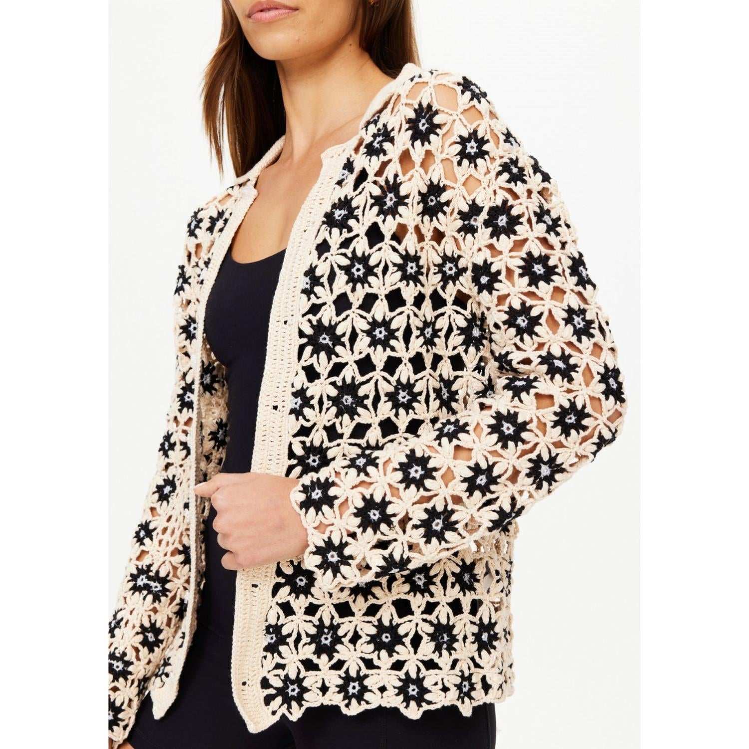 The Upside - Luminary Malia Crochet Shirt - beige - cardigans - clothing