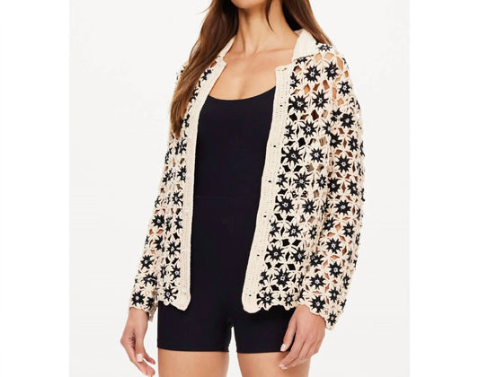 The Upside - Luminary Malia Crochet Shirt - beige - cardigans - clothing
