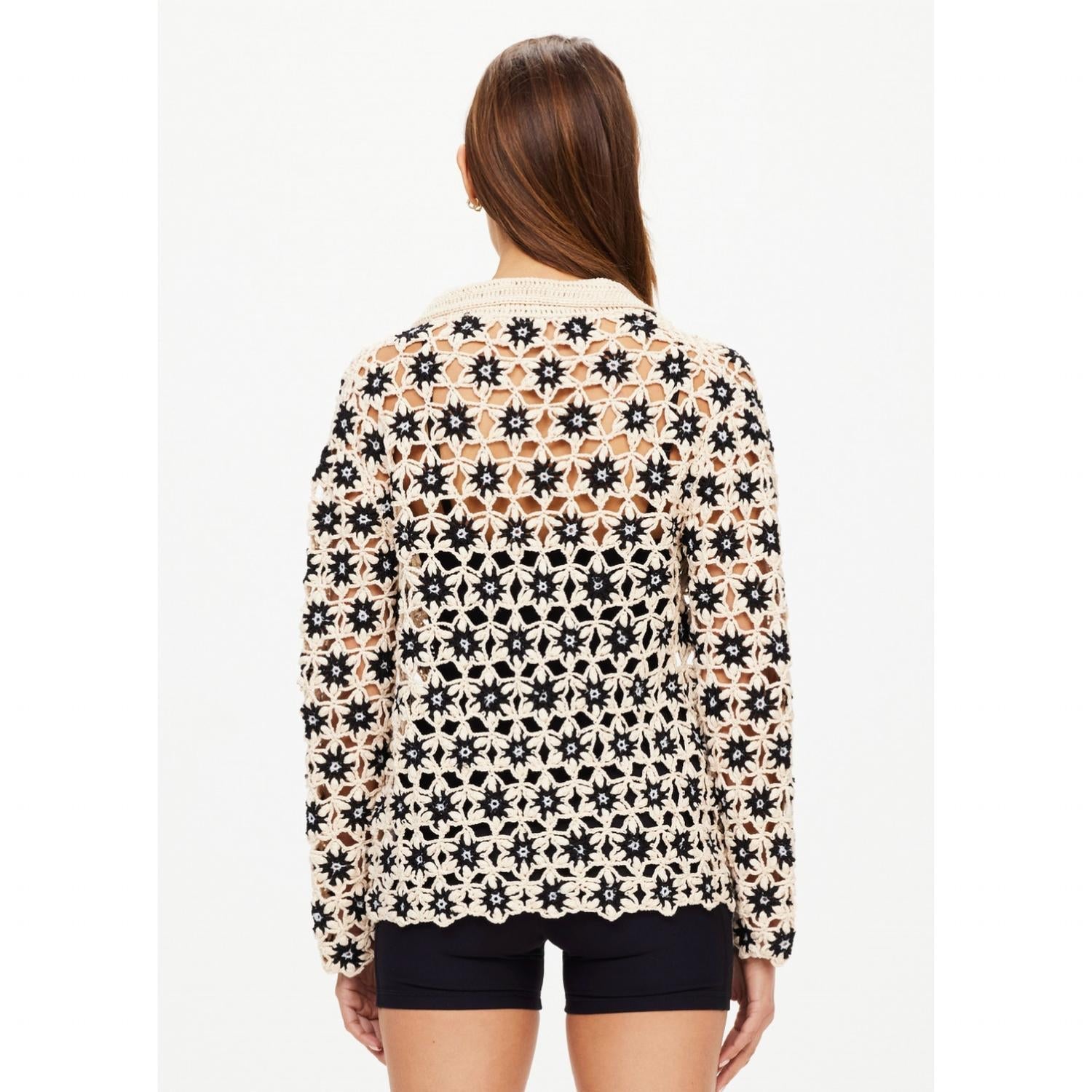 The Upside - Luminary Malia Crochet Shirt - beige - cardigans - clothing