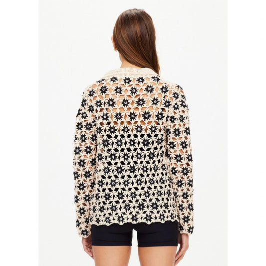 The Upside - Luminary Malia Crochet Shirt - beige - cardigans - clothing