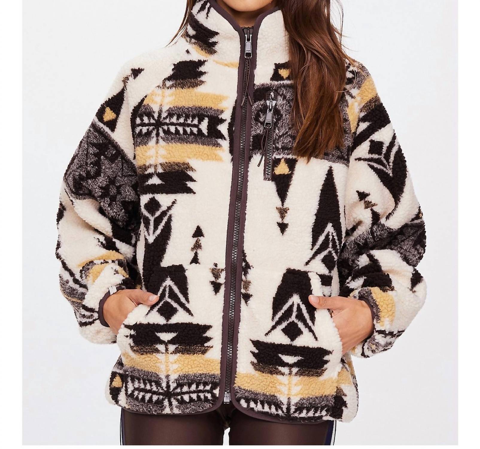 The Upside - TOTEM HARLOW ZIP THROUGH - brown - clothing - coats