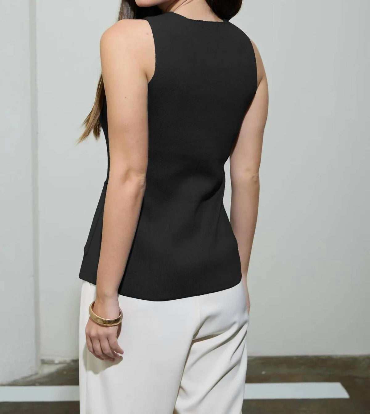 The Workshop - Button Down Sleeveless Knit Vest
