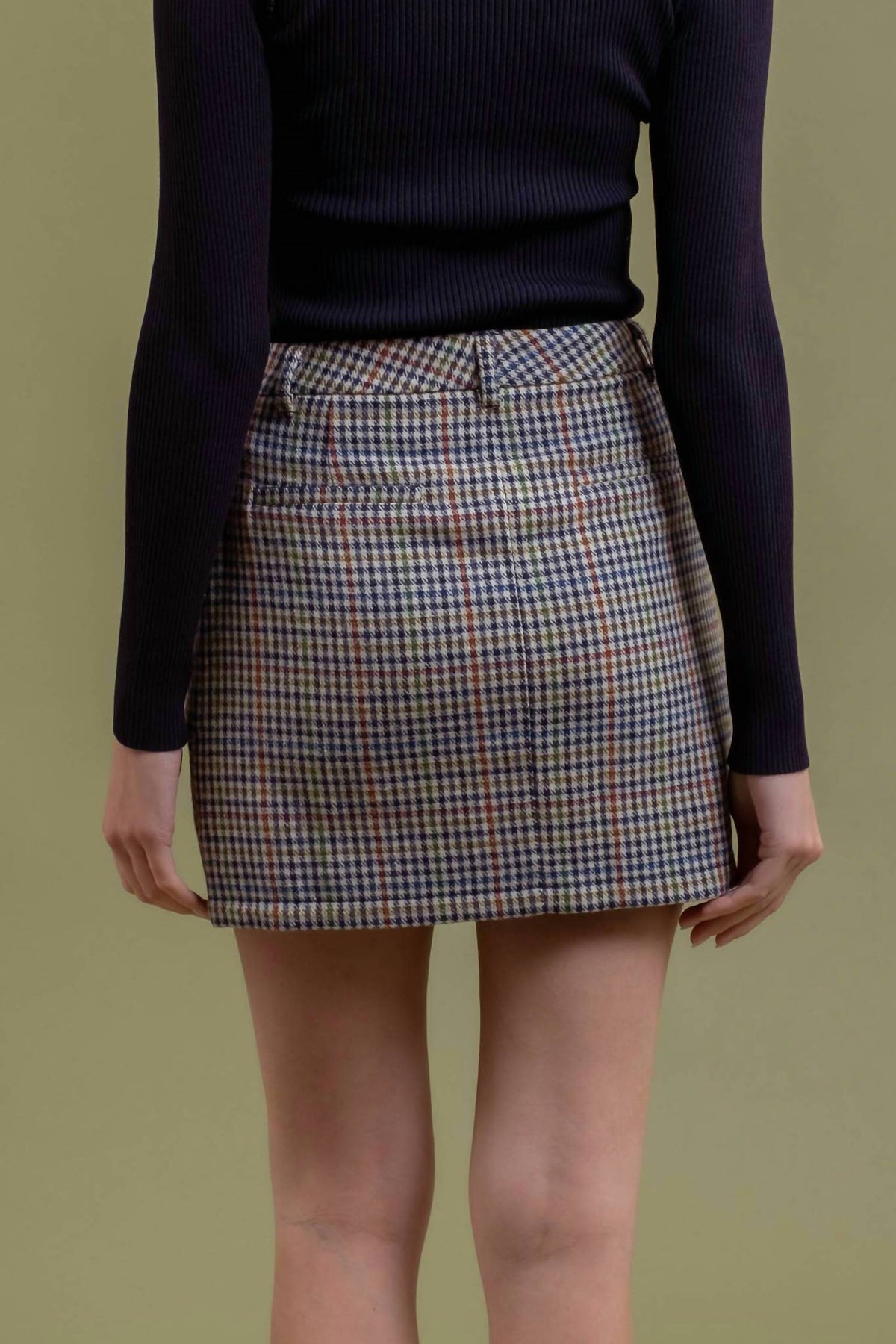 The Workshop Studio - HIGH WAIST PLAID MINI SKIRT