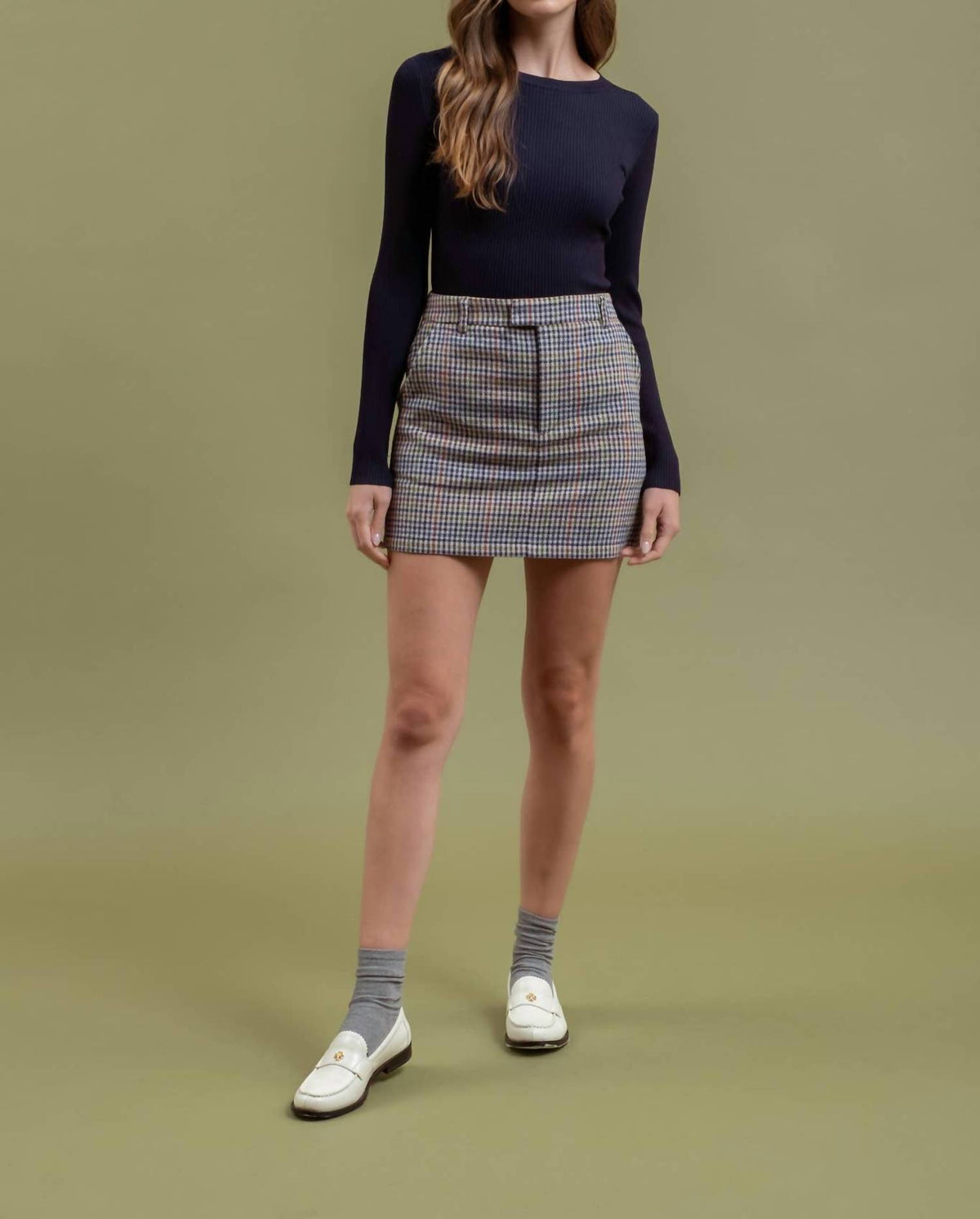 The Workshop Studio - HIGH WAIST PLAID MINI SKIRT