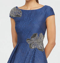 Theia - Caity High Low Cocktail Dress - blue - clothing - dresses