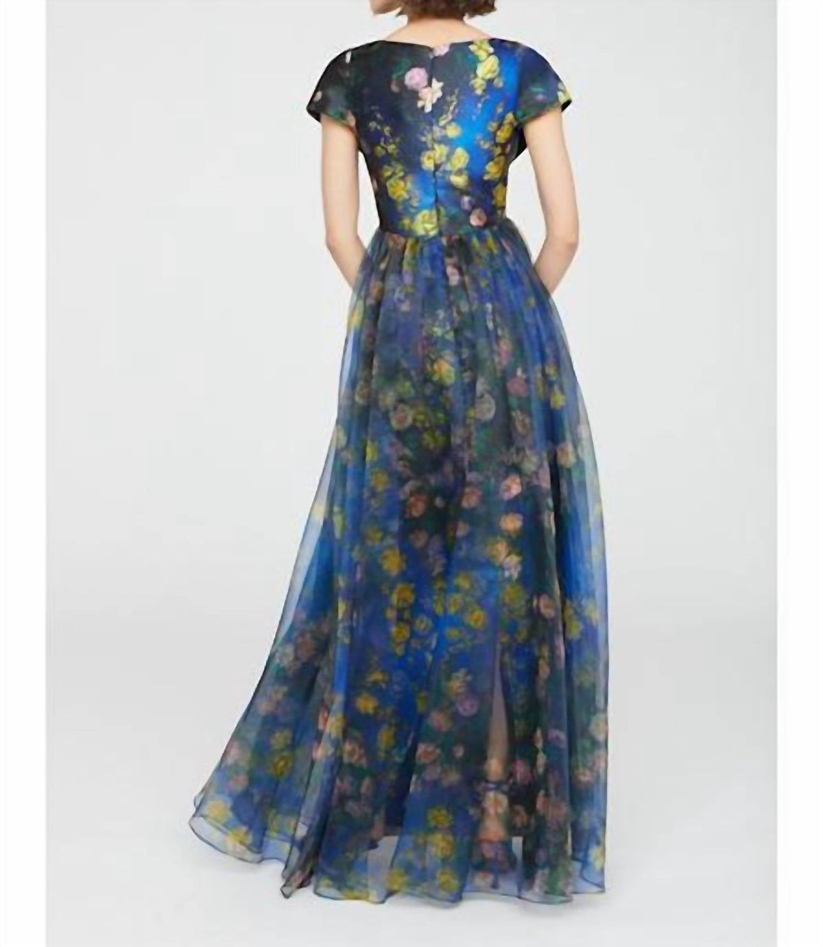 Theia - Nadia Draped V Gown