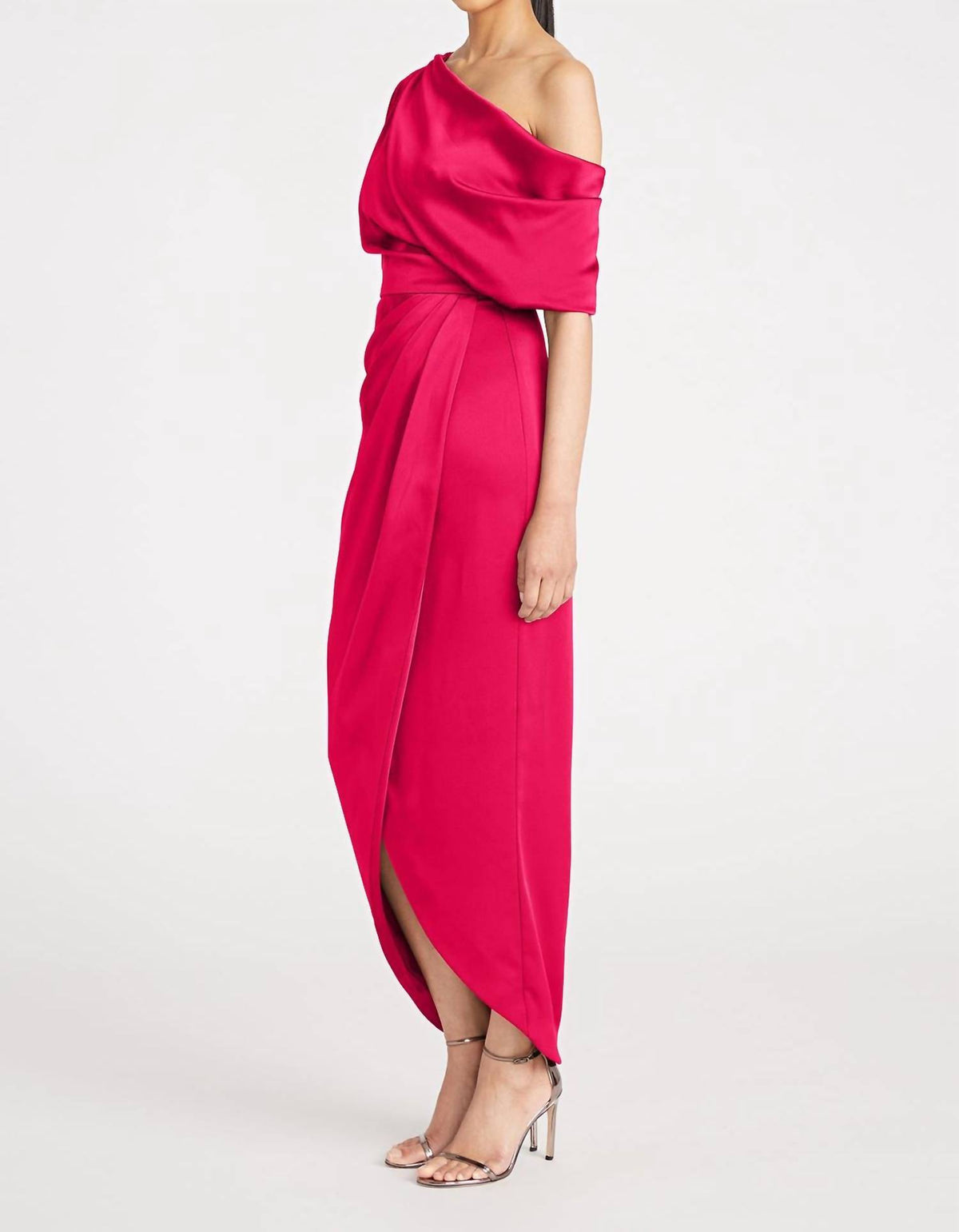 Theia - Rayna One Shoulder Draped Dress