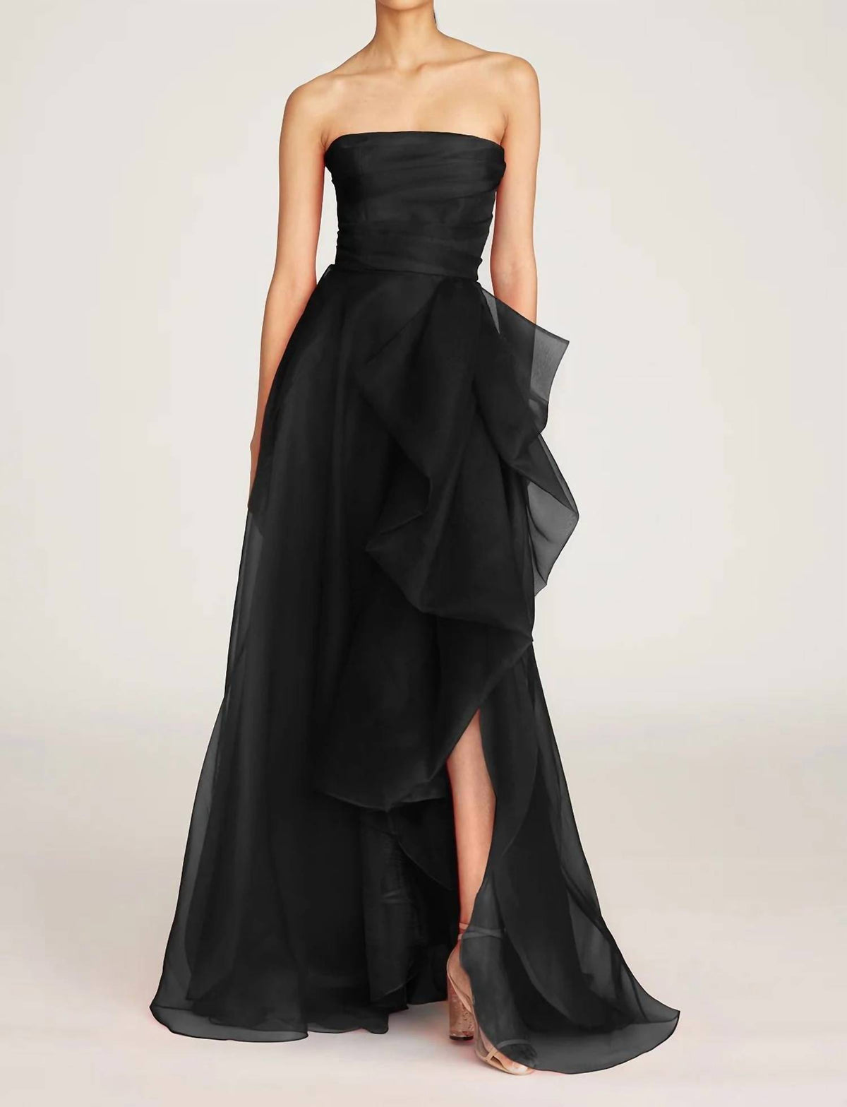 Theia - Teresa Strapless Draped Gown