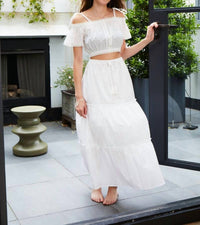 Theme - Bella Maxi Dot Tassels Skirt