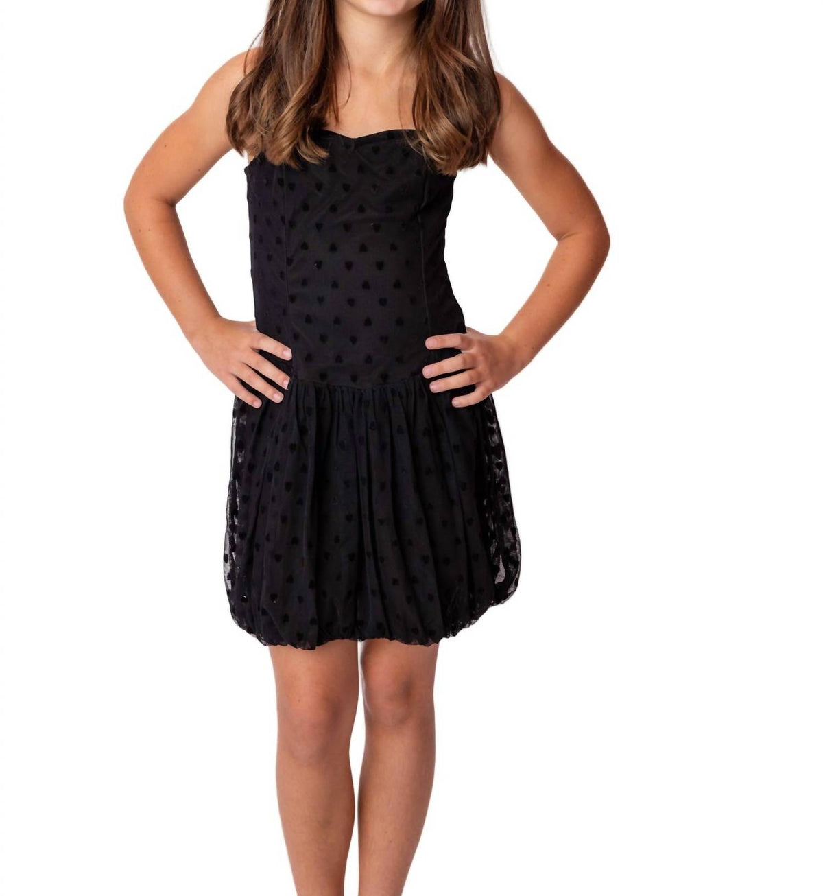 Theme - Daniela Heart Mesh Bubble Dress