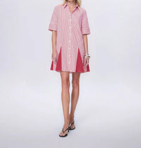 Theo The Label - Echo Mix Stripe Shirtdess