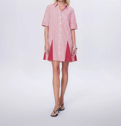 Theo The Label - Echo Mix Stripe Shirtdess