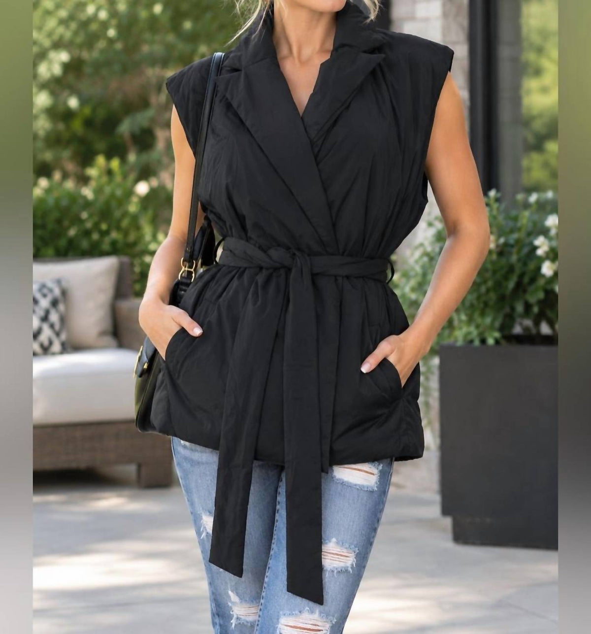 Theory - BELT PUFFER VEST