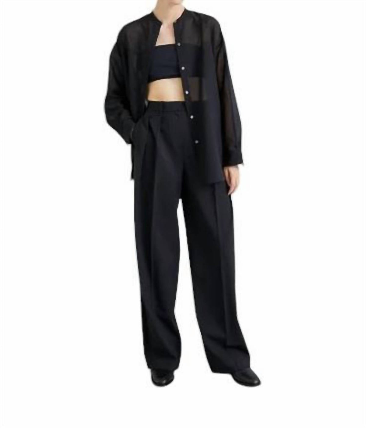 Theory - Bustier Button Down Blouse