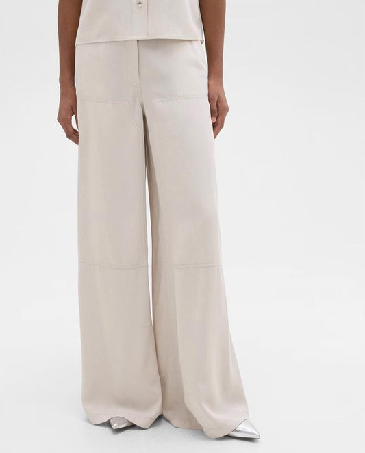 Theory - Cargo Wide Leg Pants - beige - clothing - pants