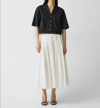 Theory - City Poplin Boxy Camp Shirt