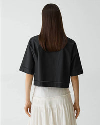 Theory - City Poplin Boxy Camp Shirt