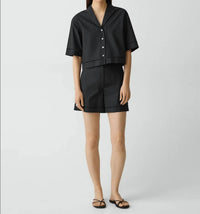 Theory - City Poplin Eyelet Shorts