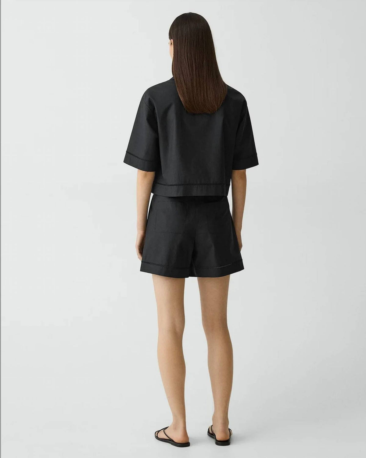 Theory - City Poplin Eyelet Shorts