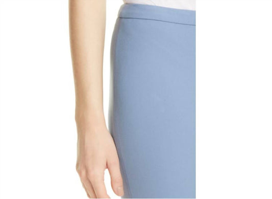 Theory - Classic Skinny Ankle Pants in Chambray Blue Mid Rise - blue - clothing - cotton - blend