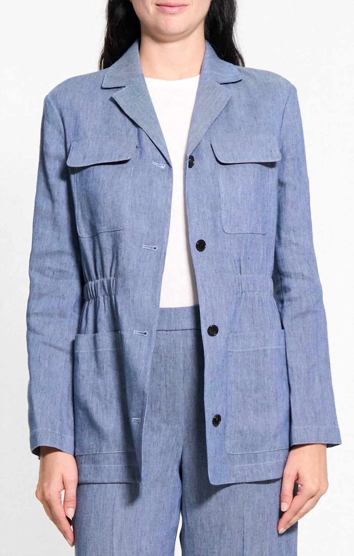 Theory - Fluid Linen Cinched Jacket