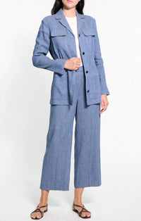 Theory - Fluid Linen Cinched Jacket