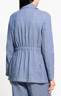 Theory - Fluid Linen Cinched Jacket