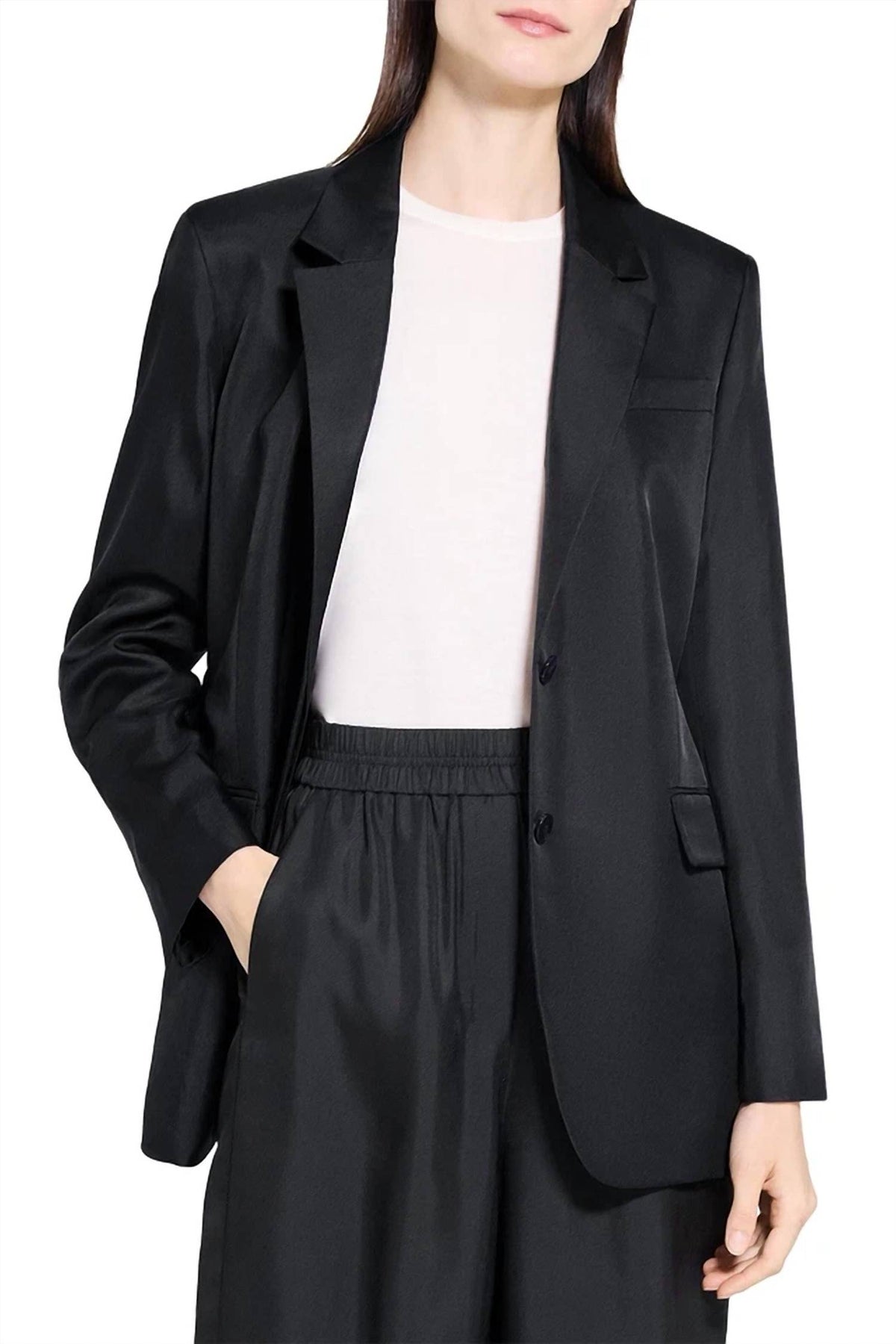 Theory - OVERSIZED SILK BLAZER