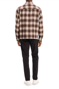 Theory - PLAID BUTTON DOWN OVERSHIRT
