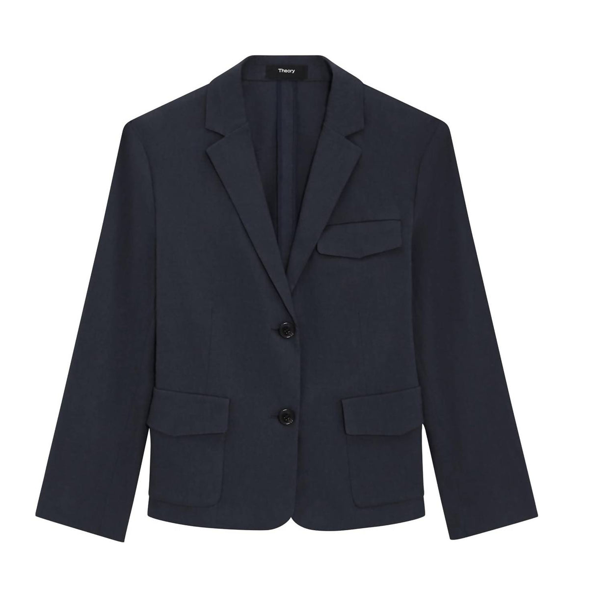 Theory - Shrunken Crunch Linen Blazer