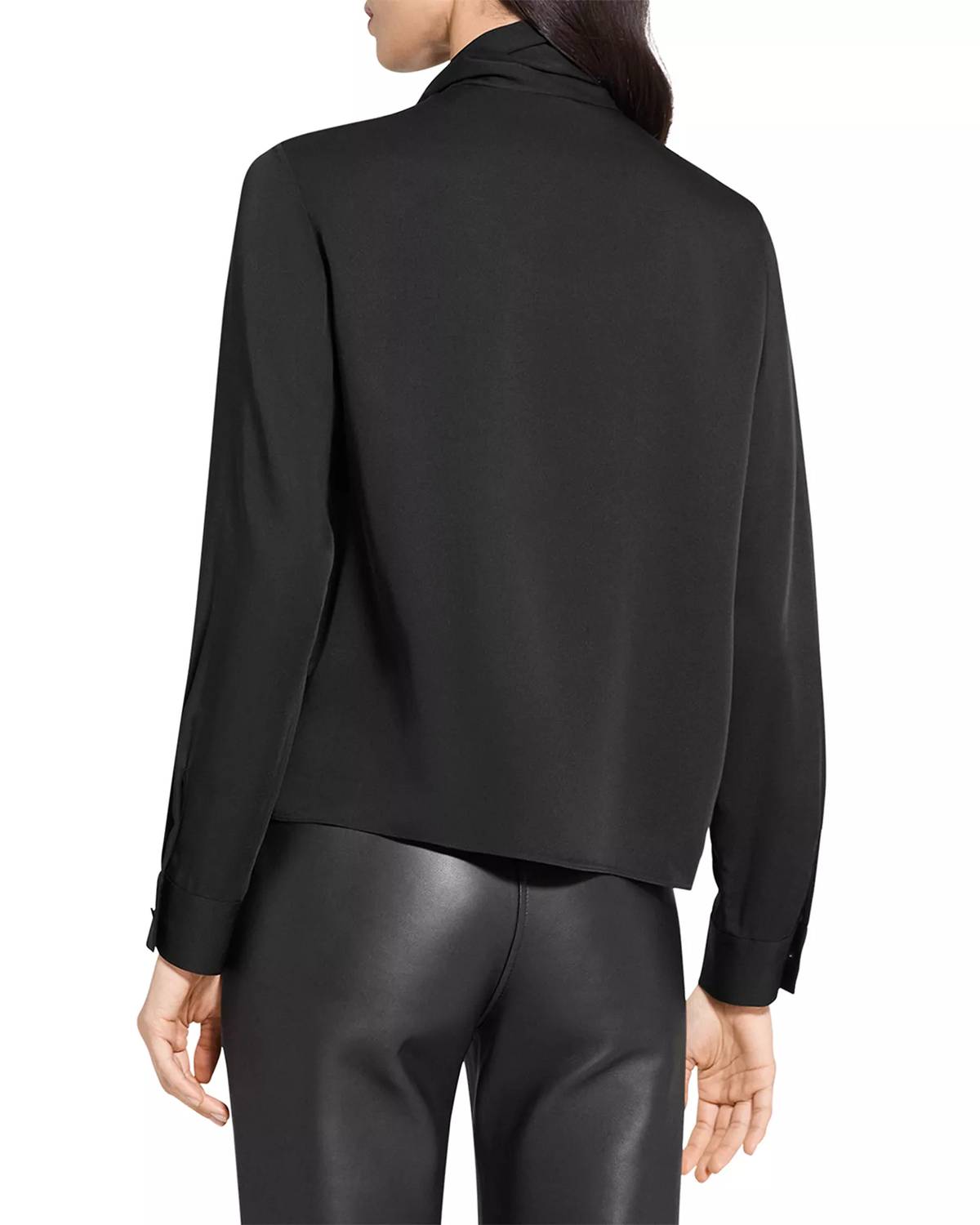 Theory - Side Tie Neck Blouse