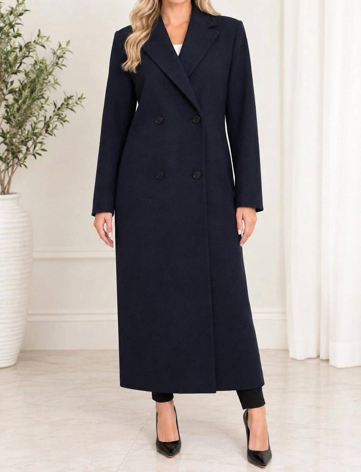 Theory - SUFFOLK DOUBLE BREASTED COAT