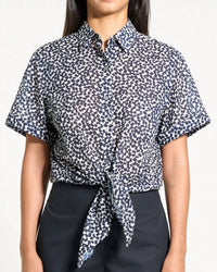 Theory - Tie Front Button Down Shirt