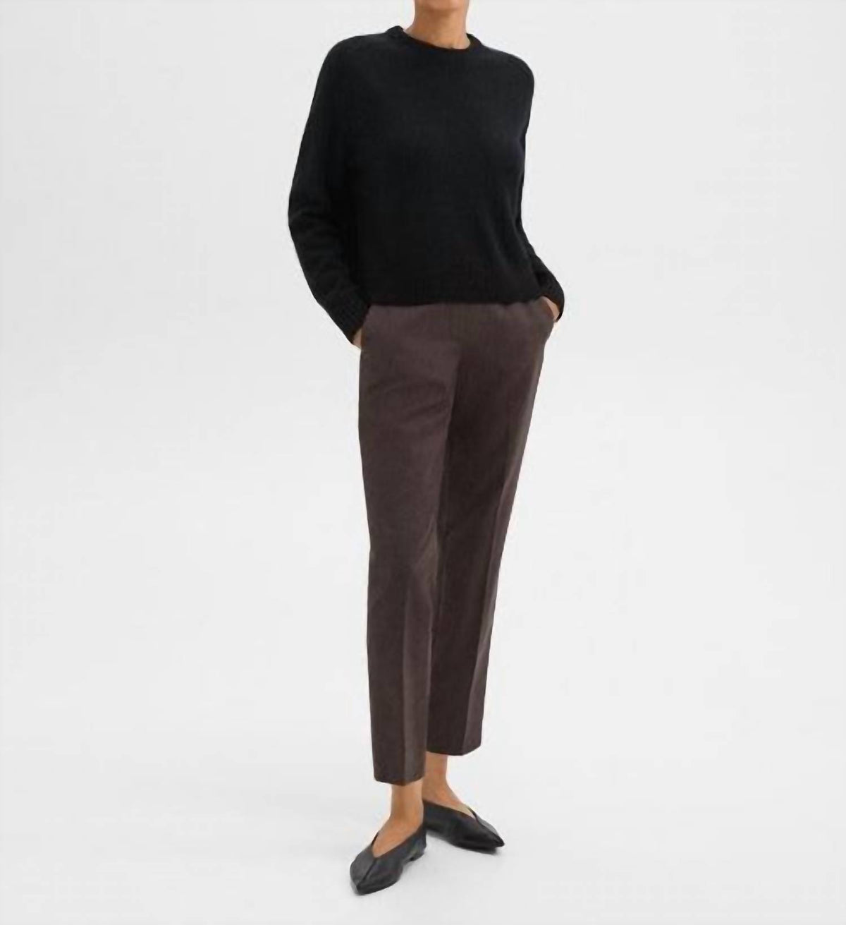 Theory - Treeca Pull-On Pant in Admiral Crepe