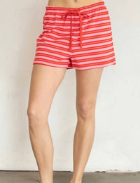 Things Between - Double Striped Drawstring Shorts
